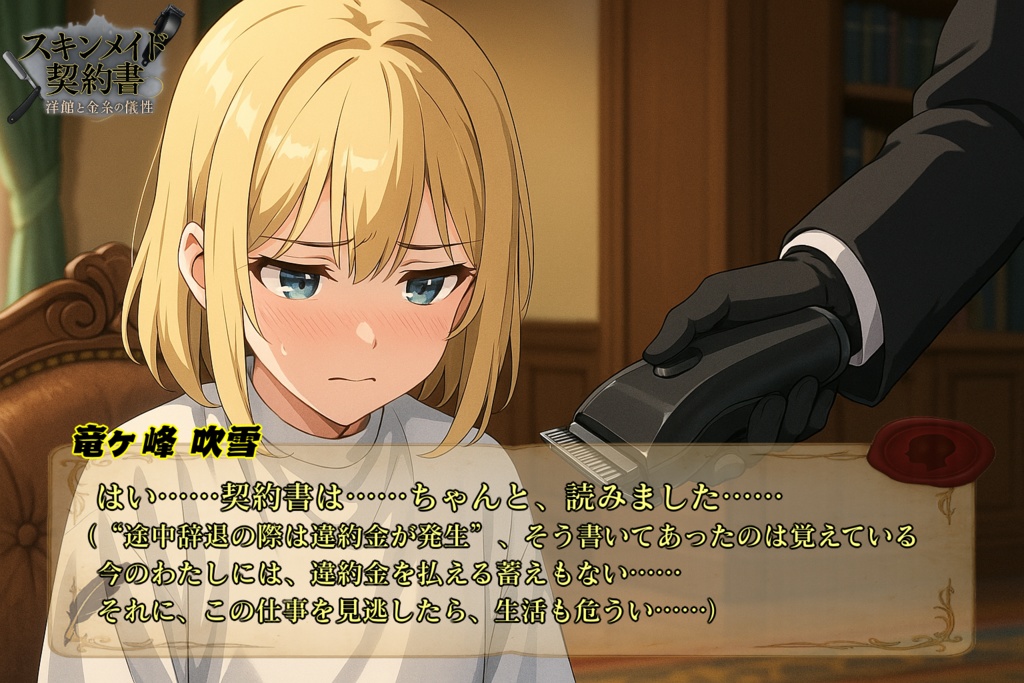 スキンメイド契約書 -洋館と金糸の犠牲-