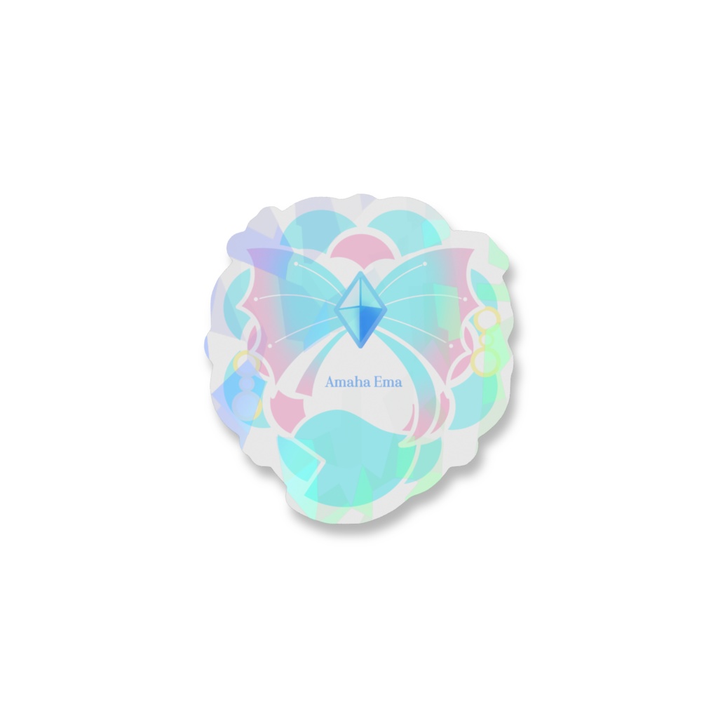 天羽えまロゴホログラムステッカー