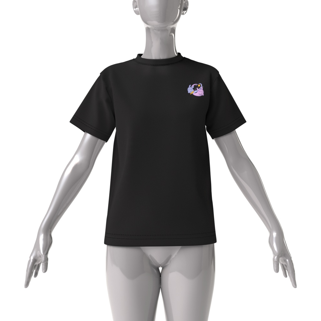 紫苑かなめロゴビッグシルエットTシャツ(黒)