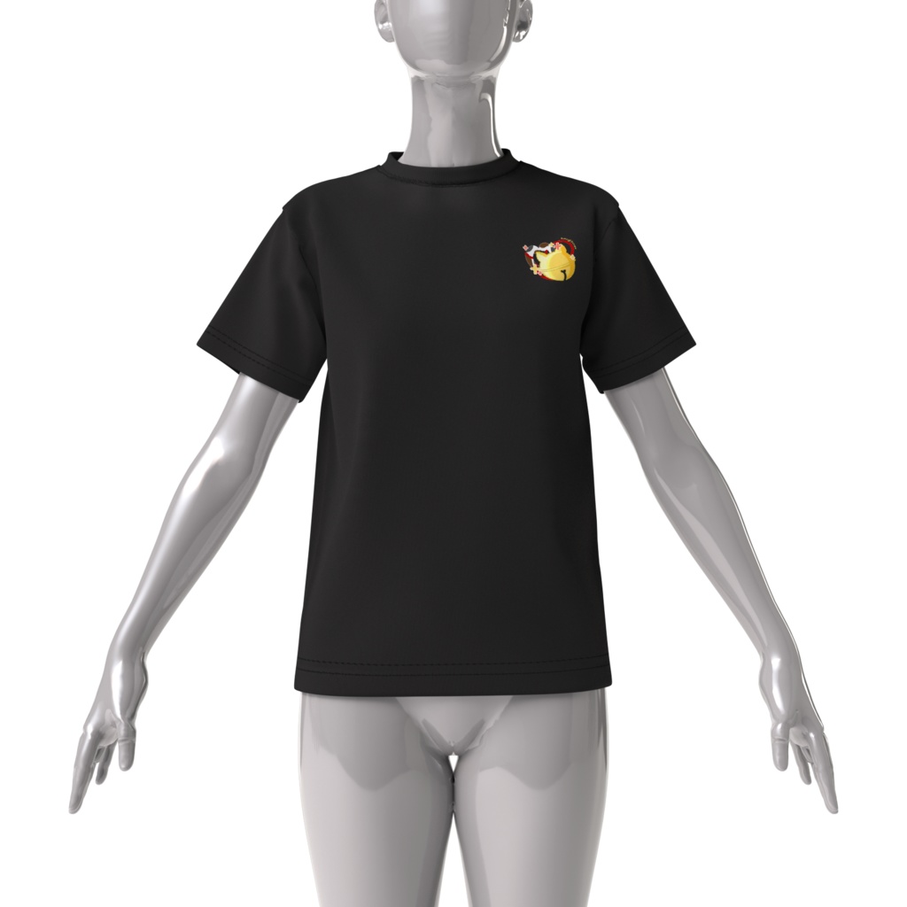 如月すずねロゴビッグシルエットTシャツ(黒)