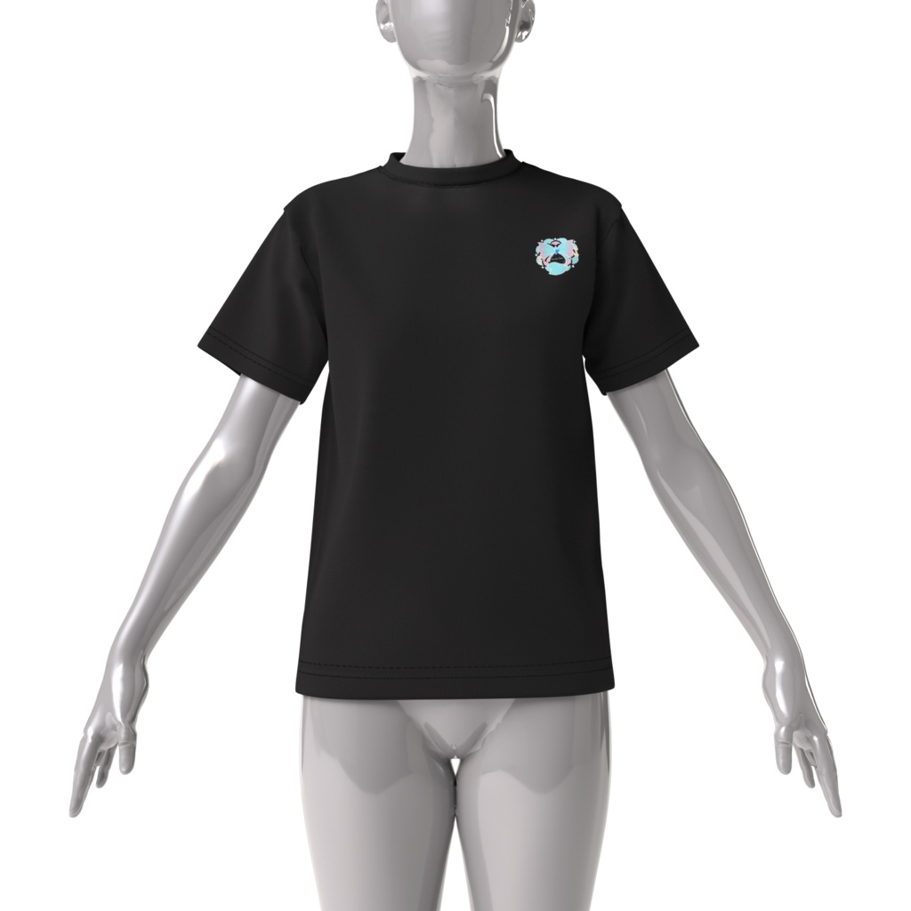 天羽えまロゴビッグシルエットTシャツ(黒)