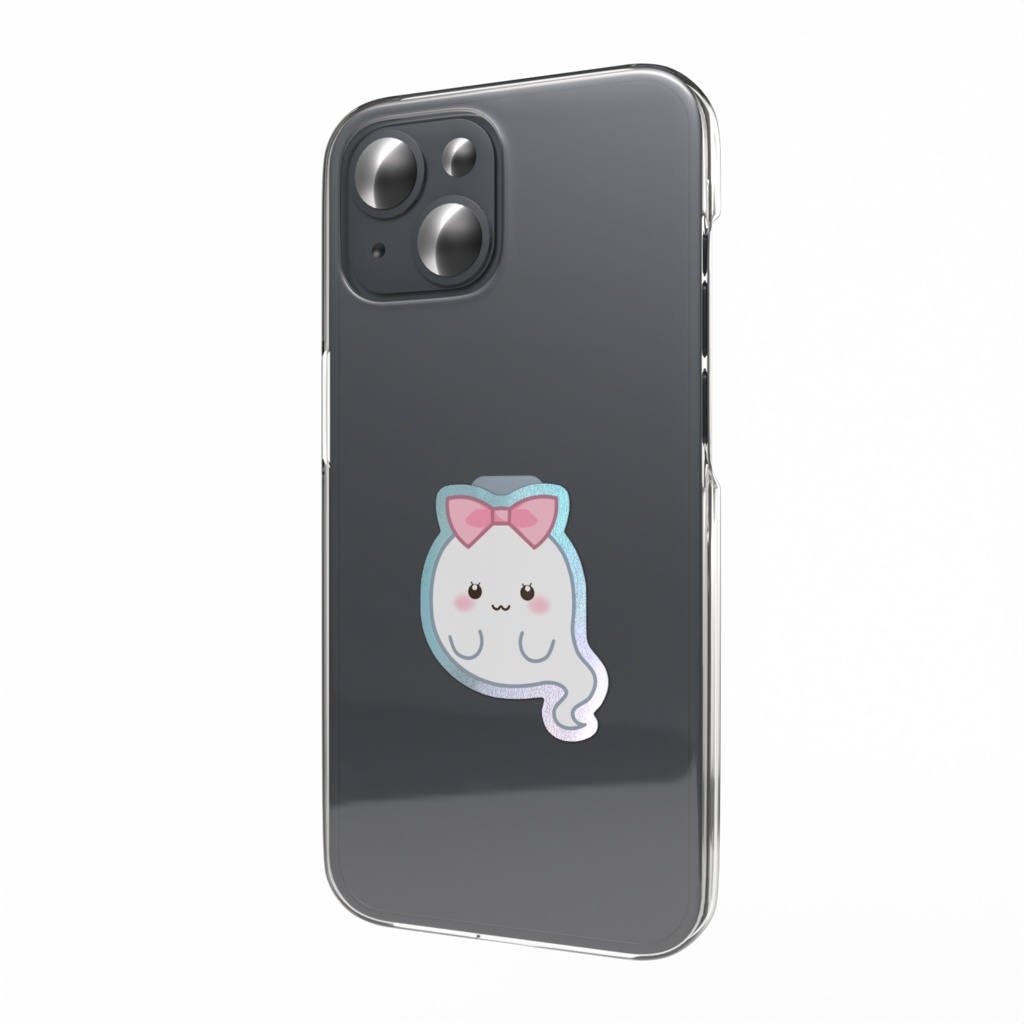 おばけちゃん(ピンク)オーロラステッカー