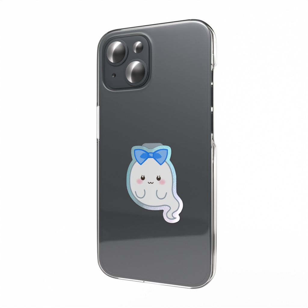 おばけちゃん（水色）オーロラステッカー