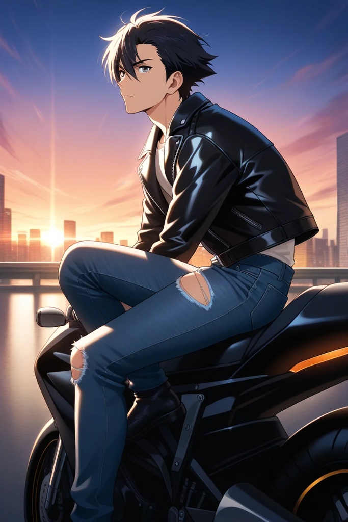 【使い方ガイド付き・素材】アニメ調現代イケメンプロンプト10種+共通絵崩れ防止ネガティブ1種 ZIP版+PDF版