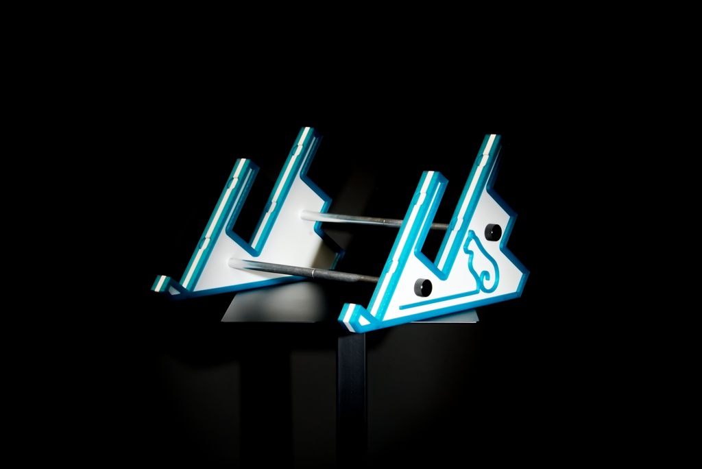 Keyboard Stand No.2（white× teal.Ver)