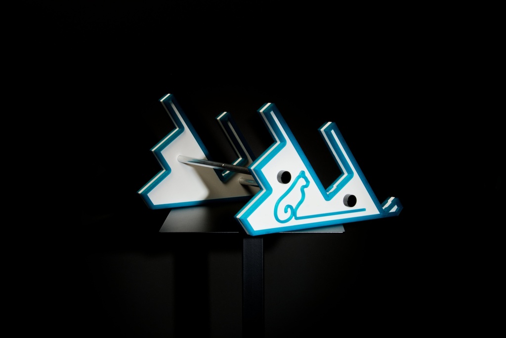Keyboard Stand No.2(white× teal.Ver)
