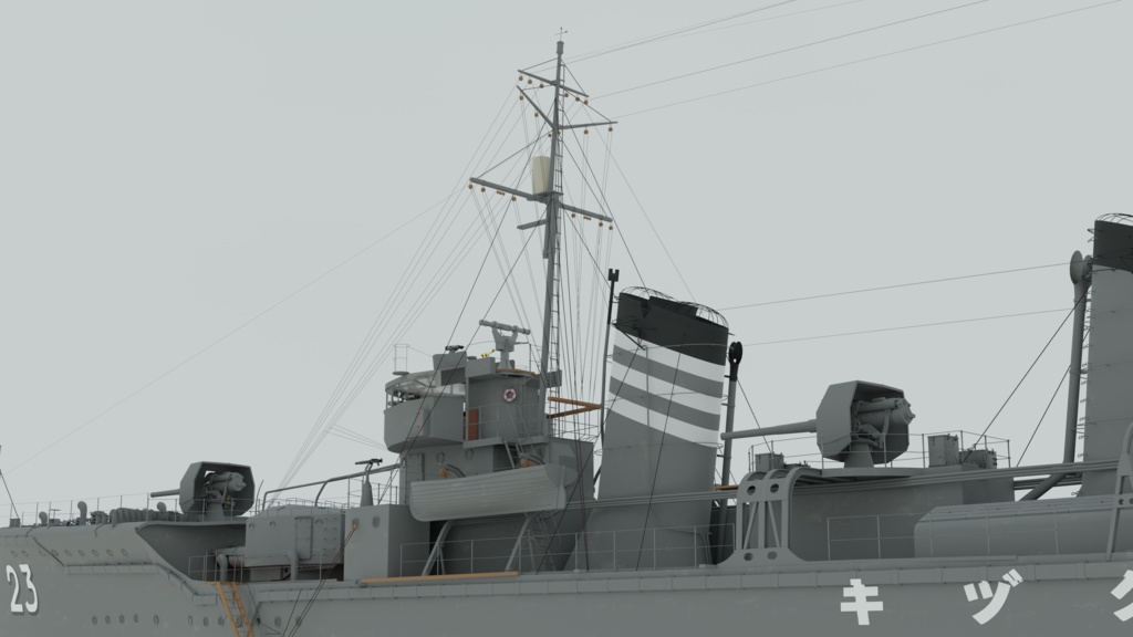 駆逐艦菊月3Dモデル