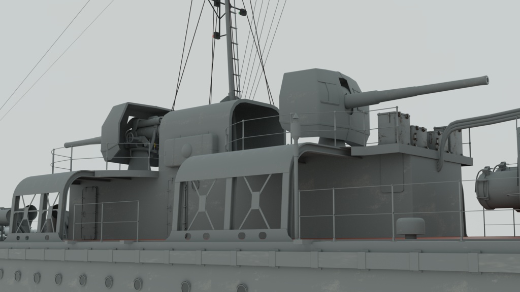 駆逐艦菊月3Dモデル