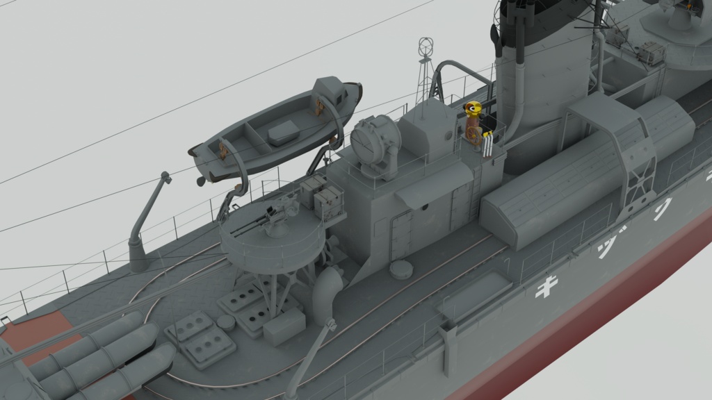 駆逐艦菊月3Dモデル