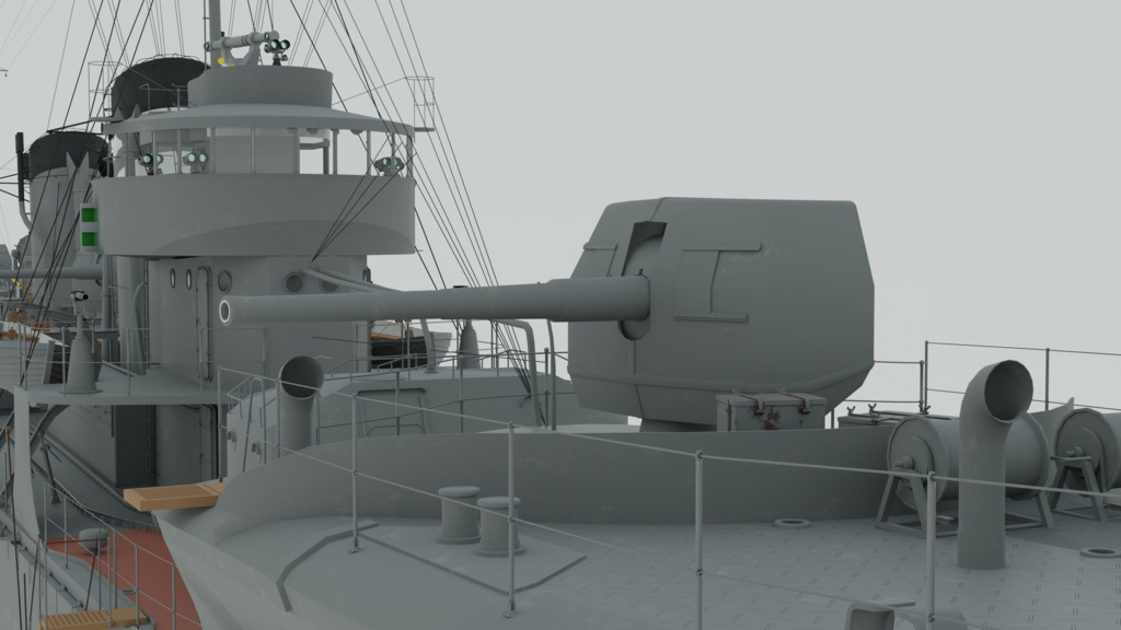 駆逐艦菊月3Dモデル