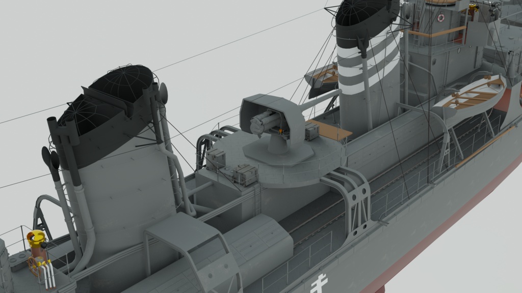 駆逐艦菊月3Dモデル