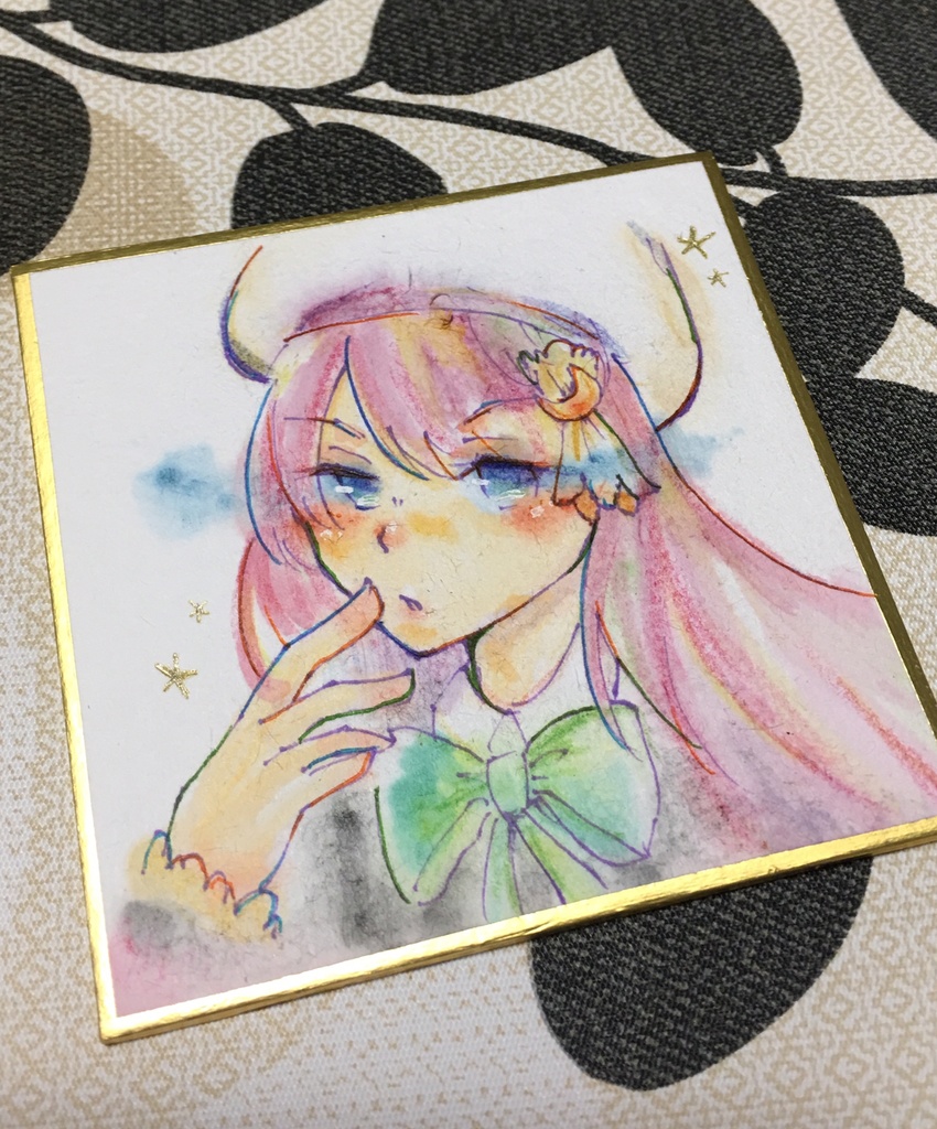 空花ルア イラスト原画 色紙 Rainydream Booth