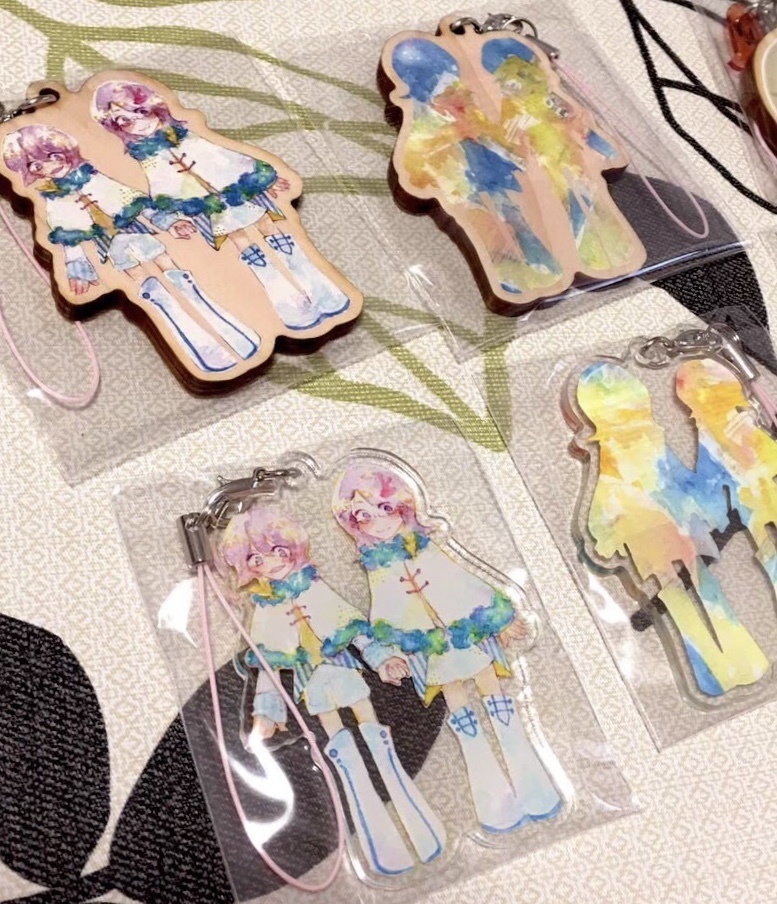 白衣ーず　アクリル&ウッドキーホルダー