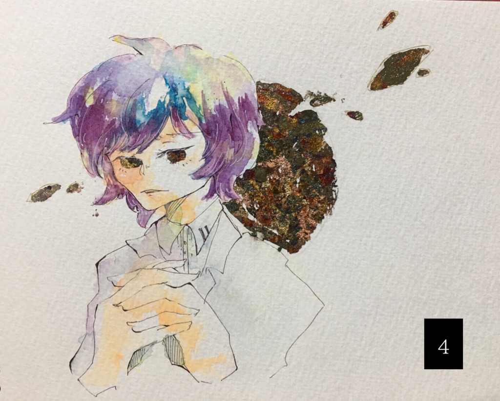 額装原画「夜目シアン」