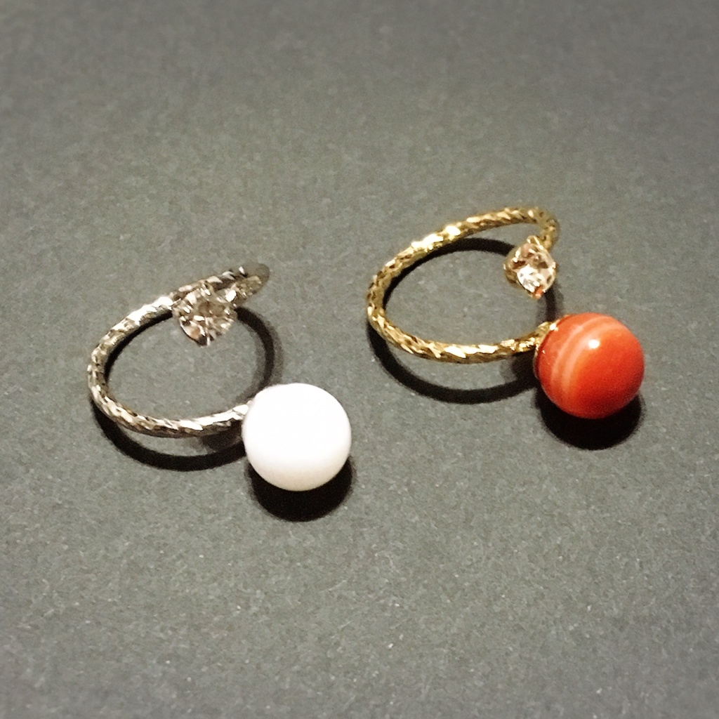 【Total Eclipse〜皆既食〜】太陽と月のピンキーリングセット