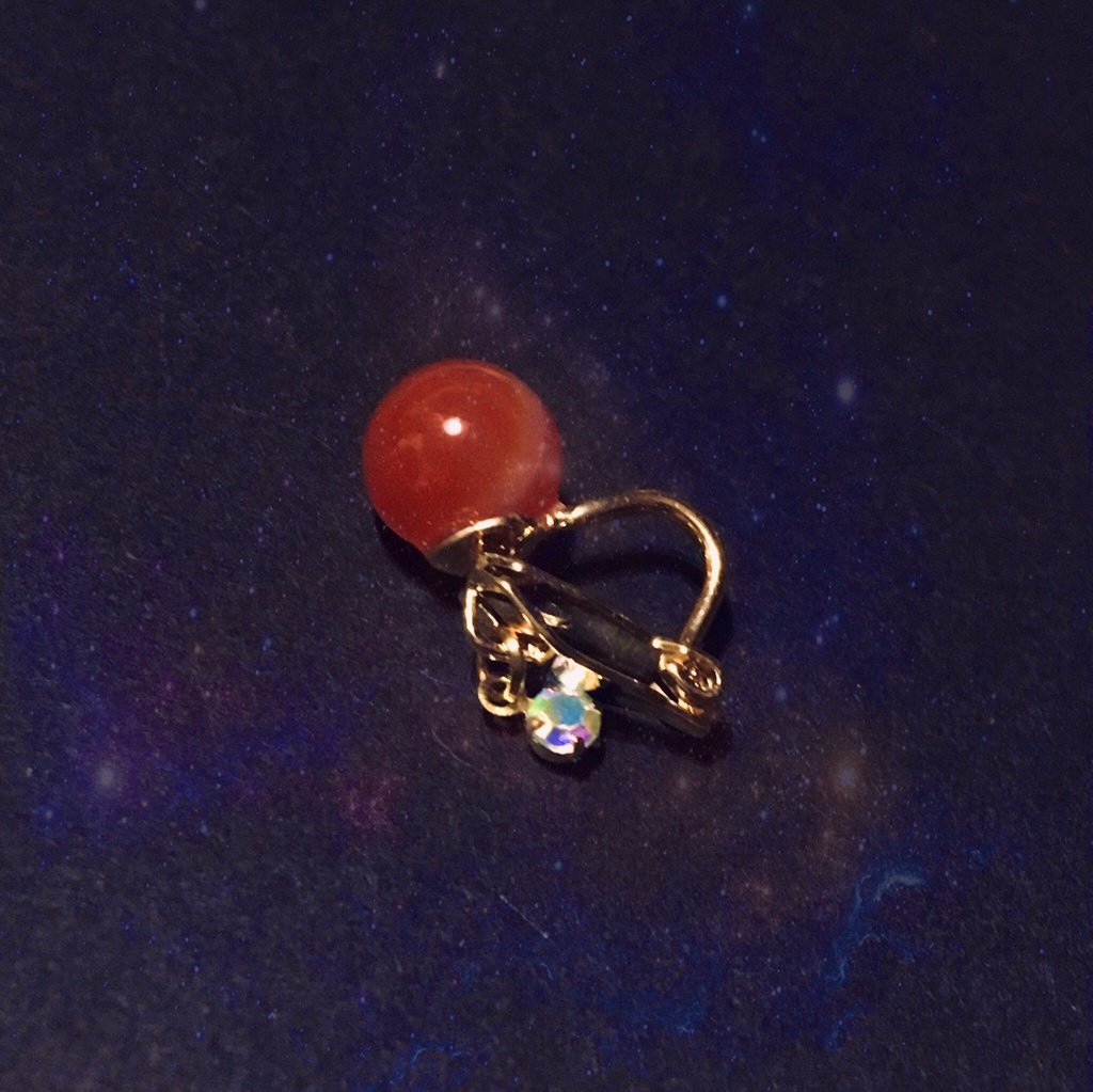 【Total Eclipse〜皆既食〜】太陽と月のイヤリング(ピアスにも変更可能)