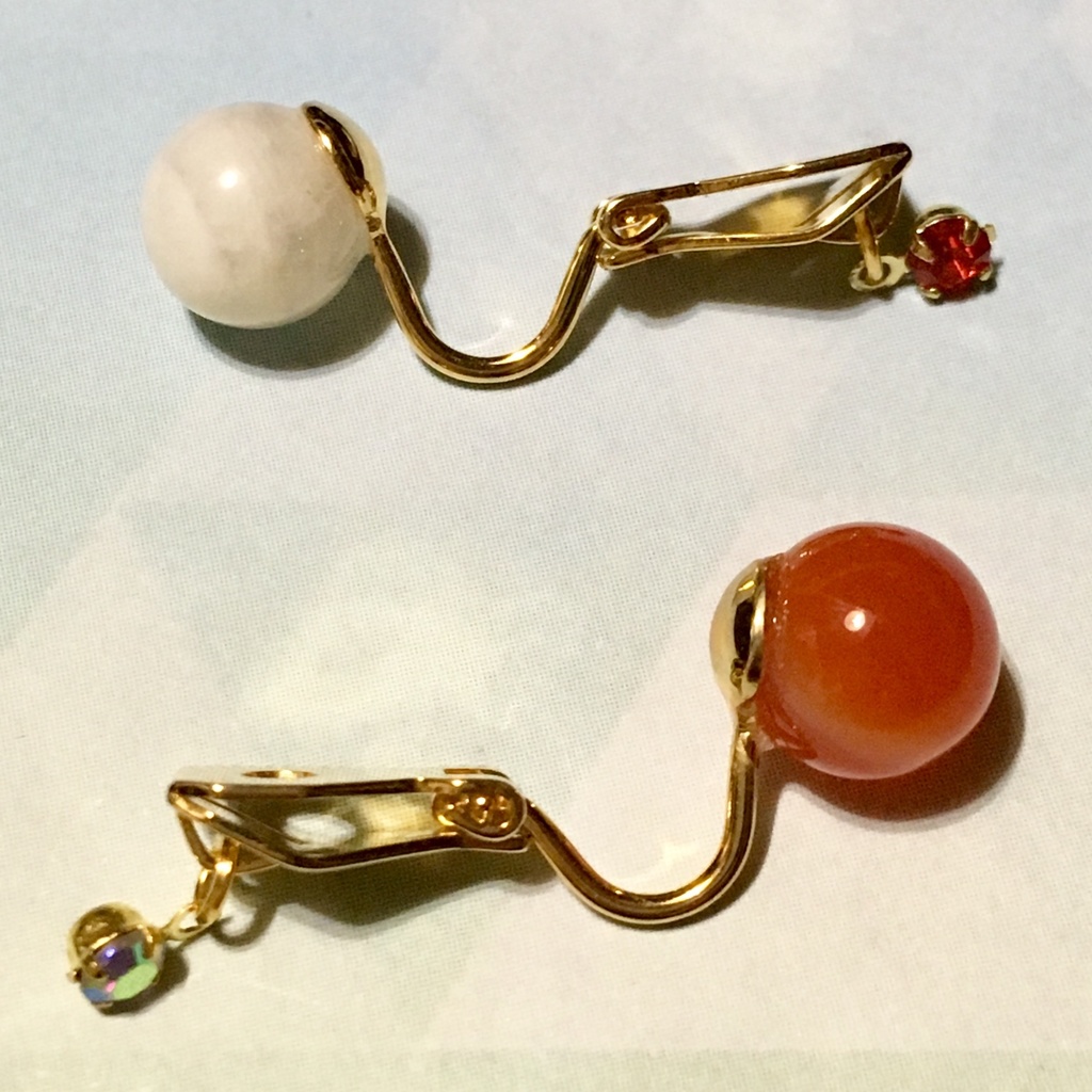 【Total Eclipse〜皆既食〜】太陽と月のイヤリング(ピアスにも変更可能)