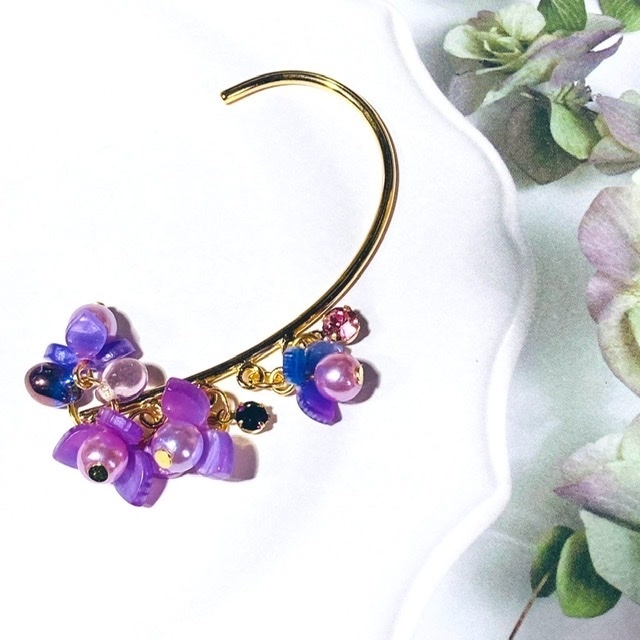 【hortensia】紫陽花のイヤーフック