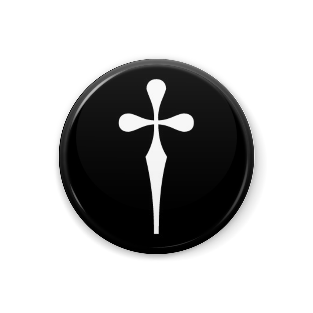 †古のV+缶バッジ† 黒