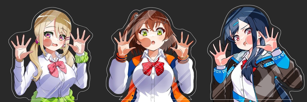 日高零奈の全天候対応ステッカー(黒)