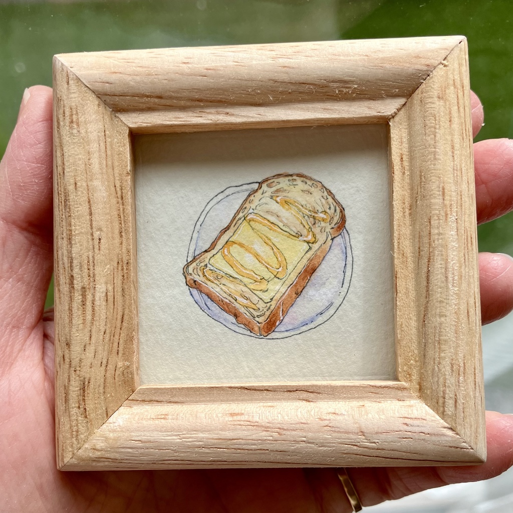 【ミニ原画】ハニーチーズトースト