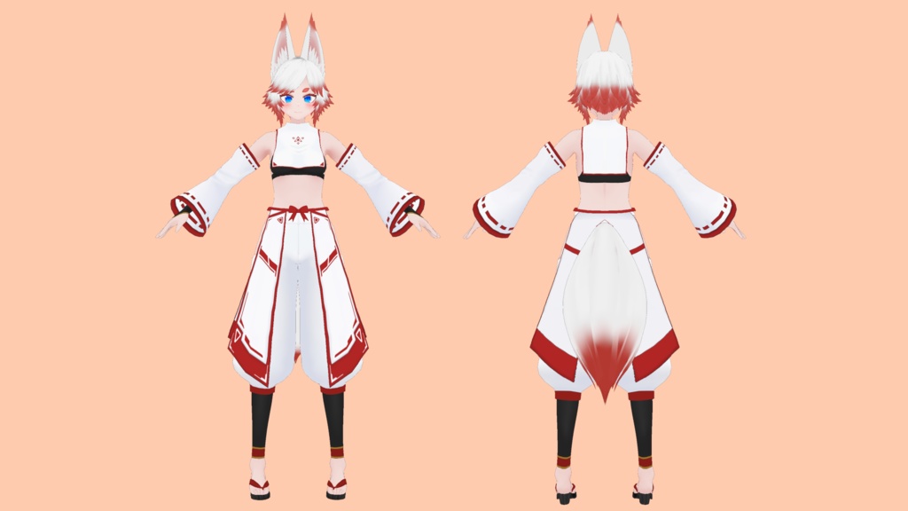 VRoid オリジナル3Dモデル 狐夏 - katorashop - 2/3