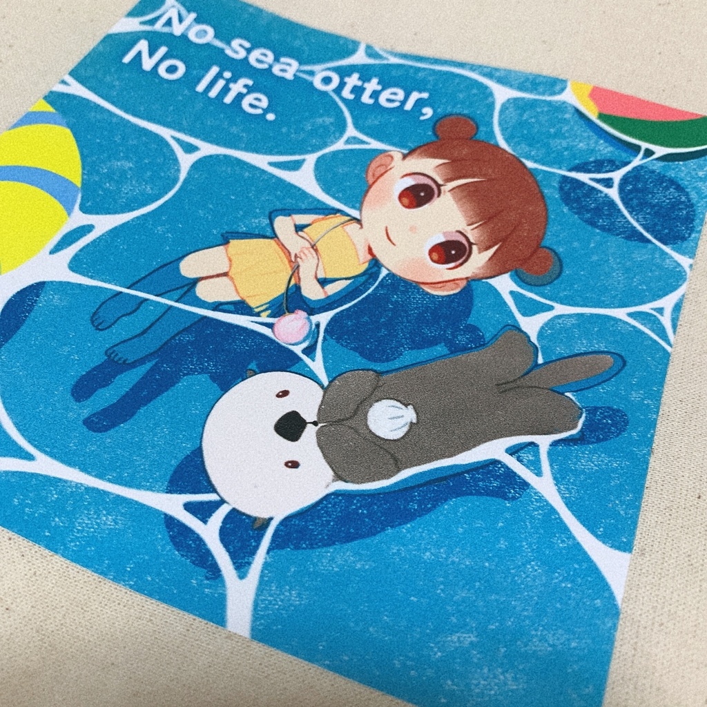 マルシェトートバッグ(No sea otter,No life.)