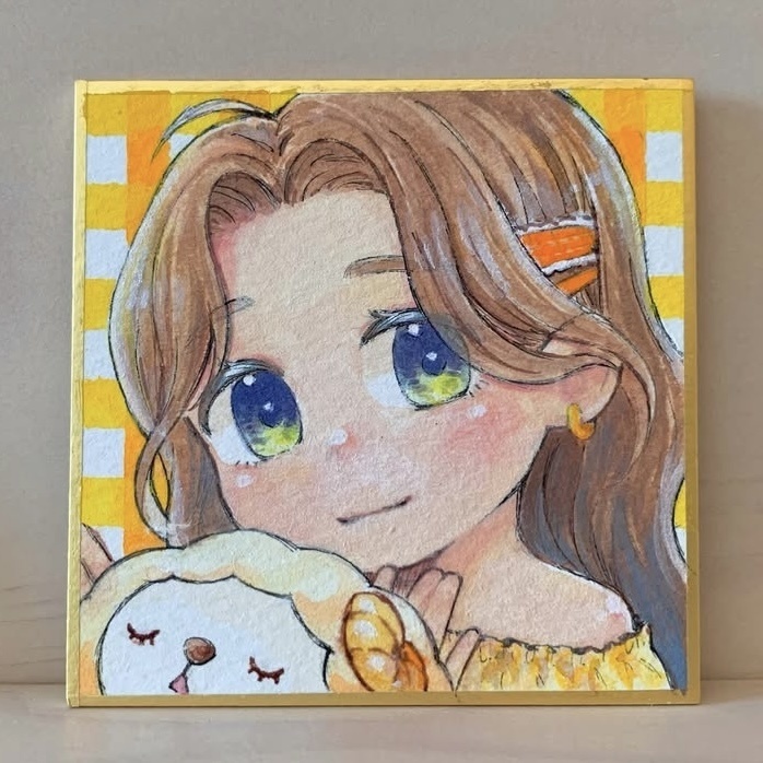 ミニ色紙　原画(イエロー)