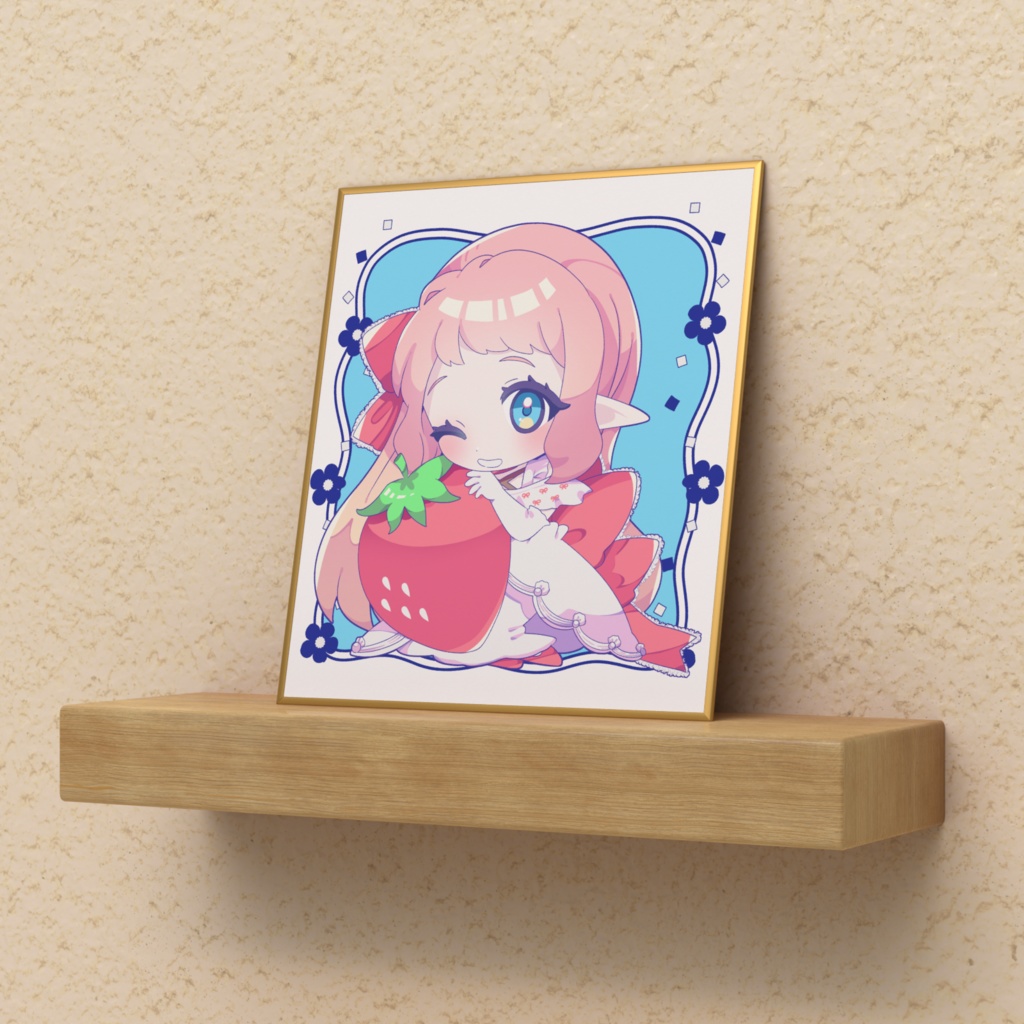 【誕生日グッズ】いちごもちミニ色紙