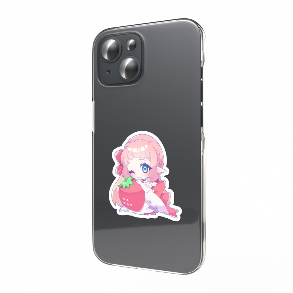 【誕生日記念】いちごもち ゆるもちスマホステッカー
