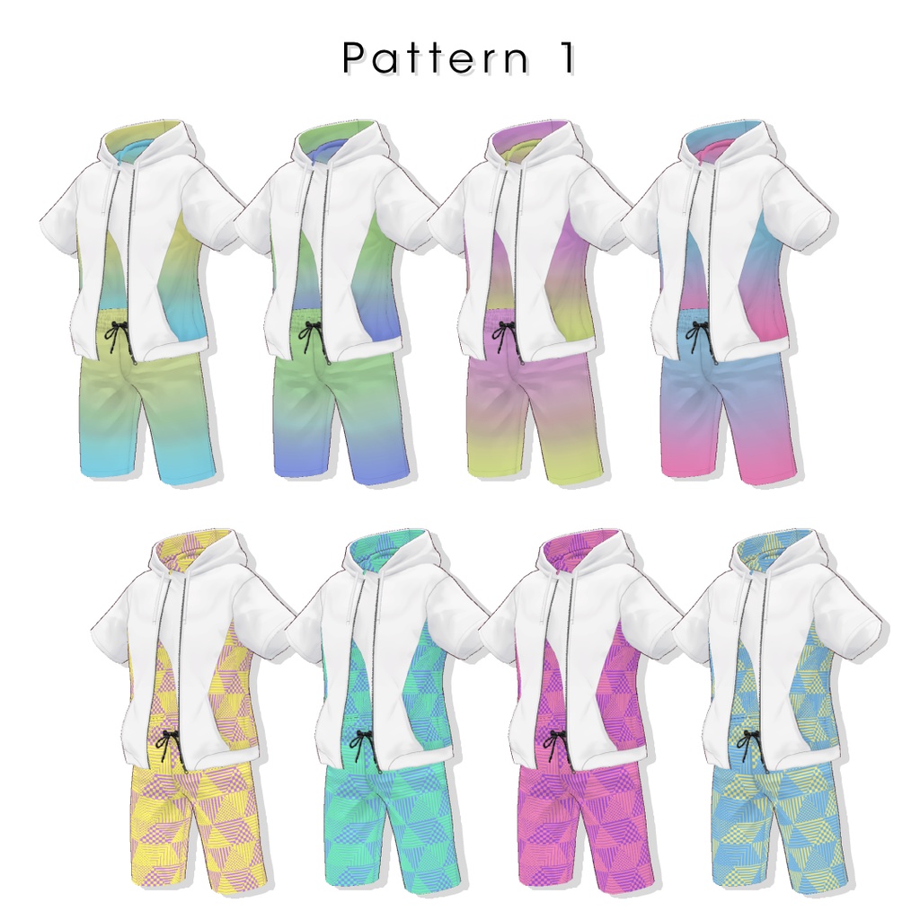 【#VRoid】ラッシュパーカー水着セット