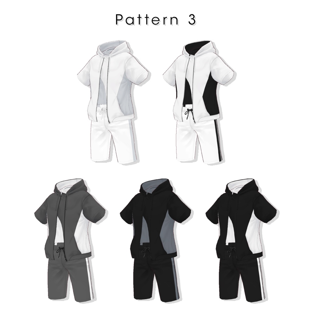 【#VRoid】ラッシュパーカー水着セット