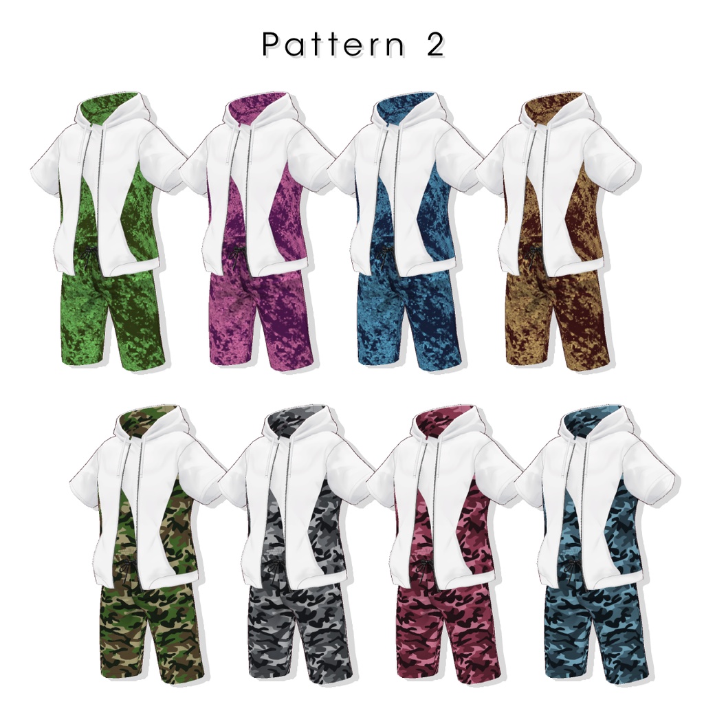 【#VRoid】ラッシュパーカー水着セット