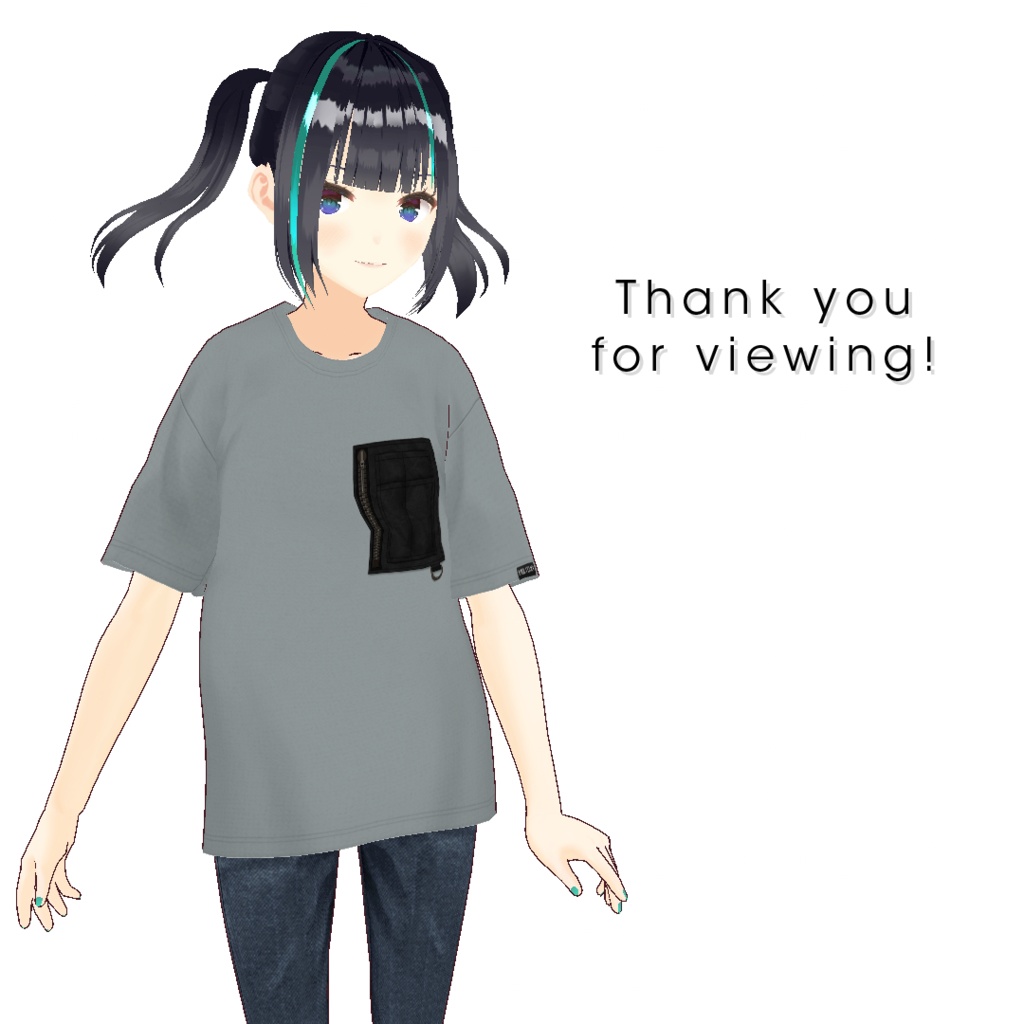 【#VRoid】ミリポケTシャツ
