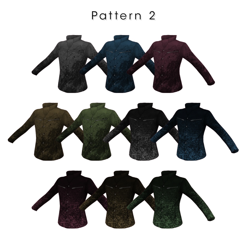 【#VRoid】スタンドカラーシャツブルゾン