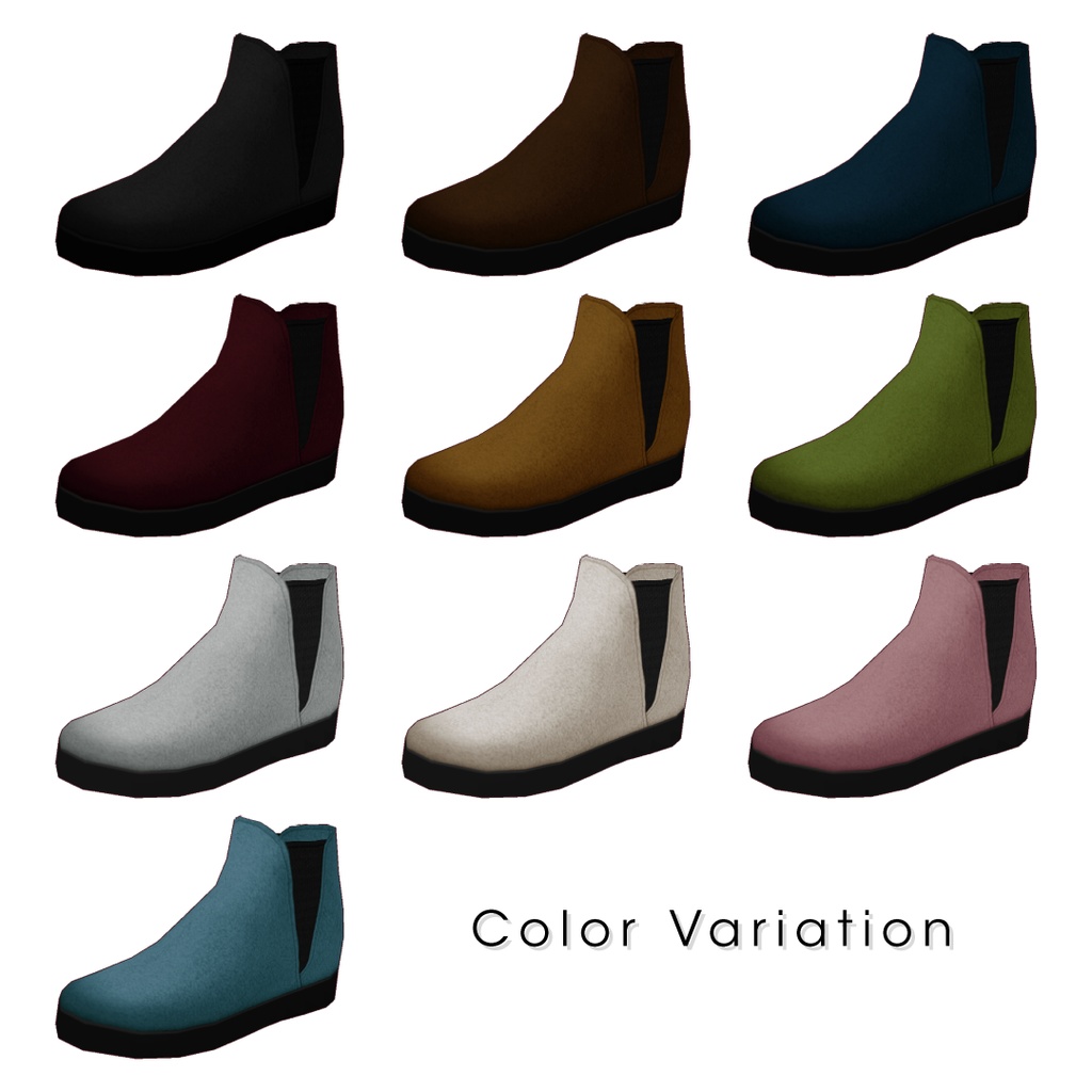 【#VRoid】サイドゴアブーツ