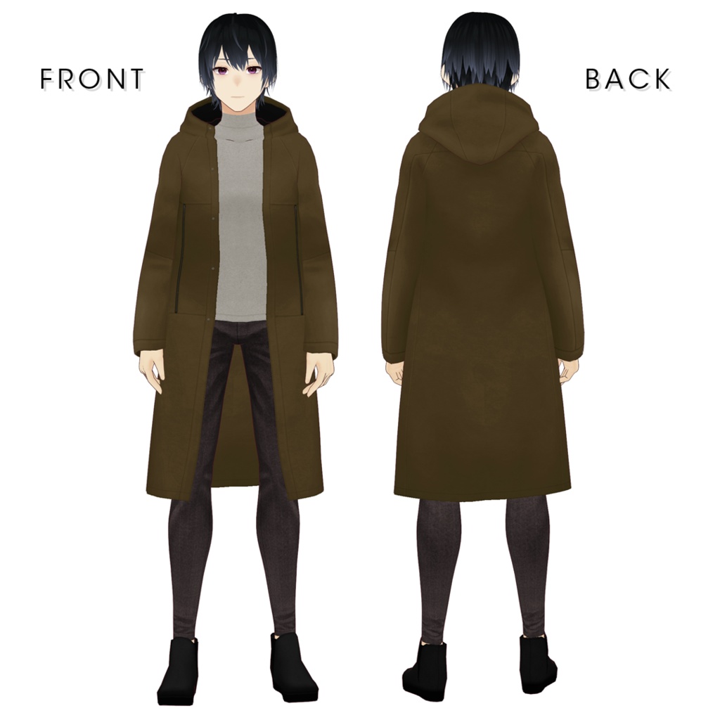 【#VRoid】フーディーコート【おまけ付】