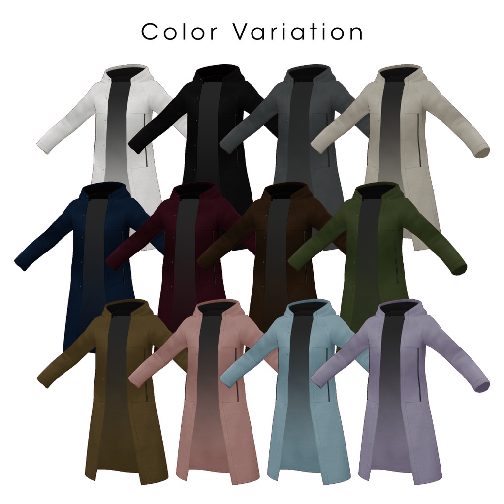 【#VRoid】フーディーコート【おまけ付】