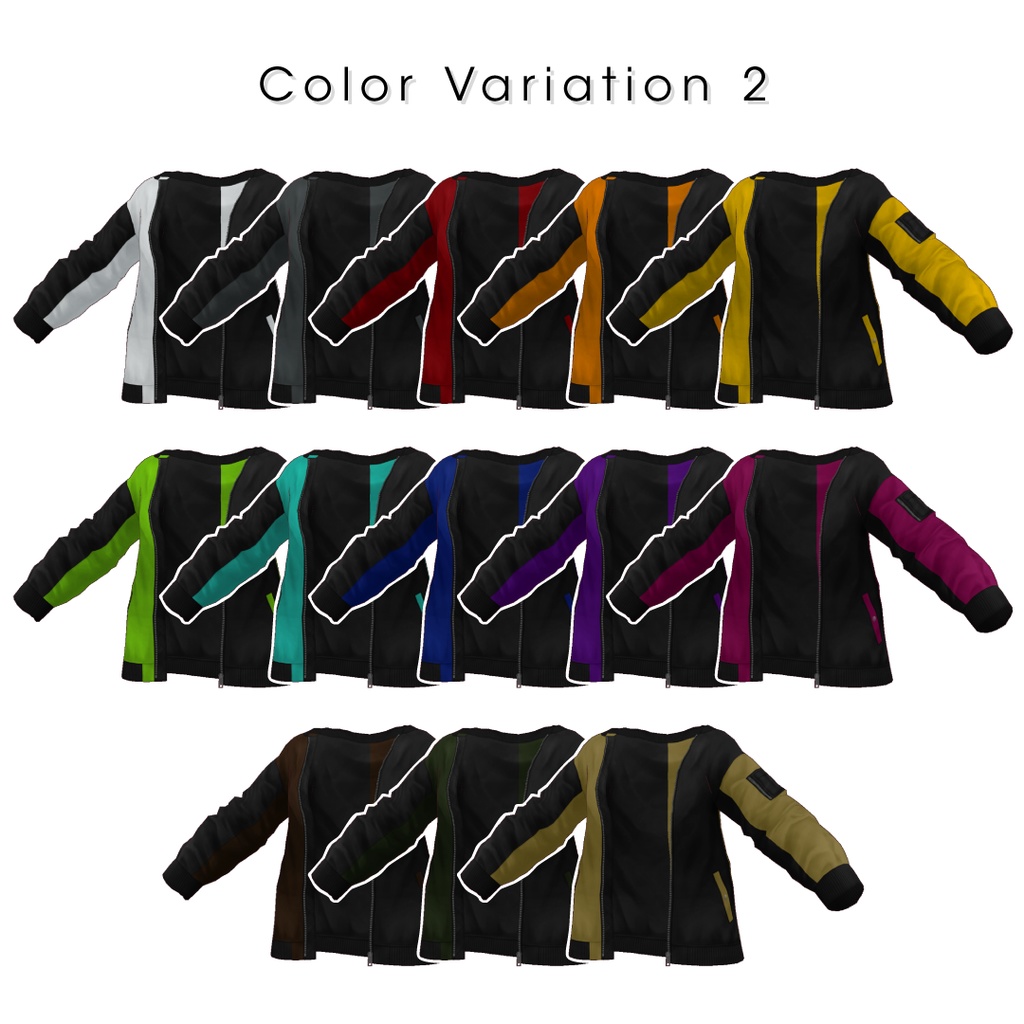 【#VRoid】オーバーサイズMA-1ブルゾン