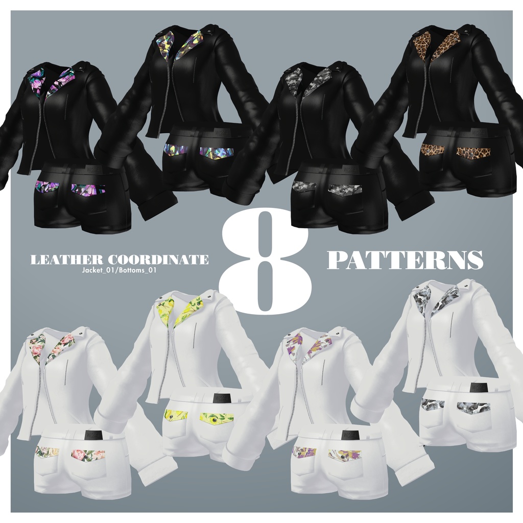 【NC's Cloth専用】Leather Coordinate【Material・Texture】