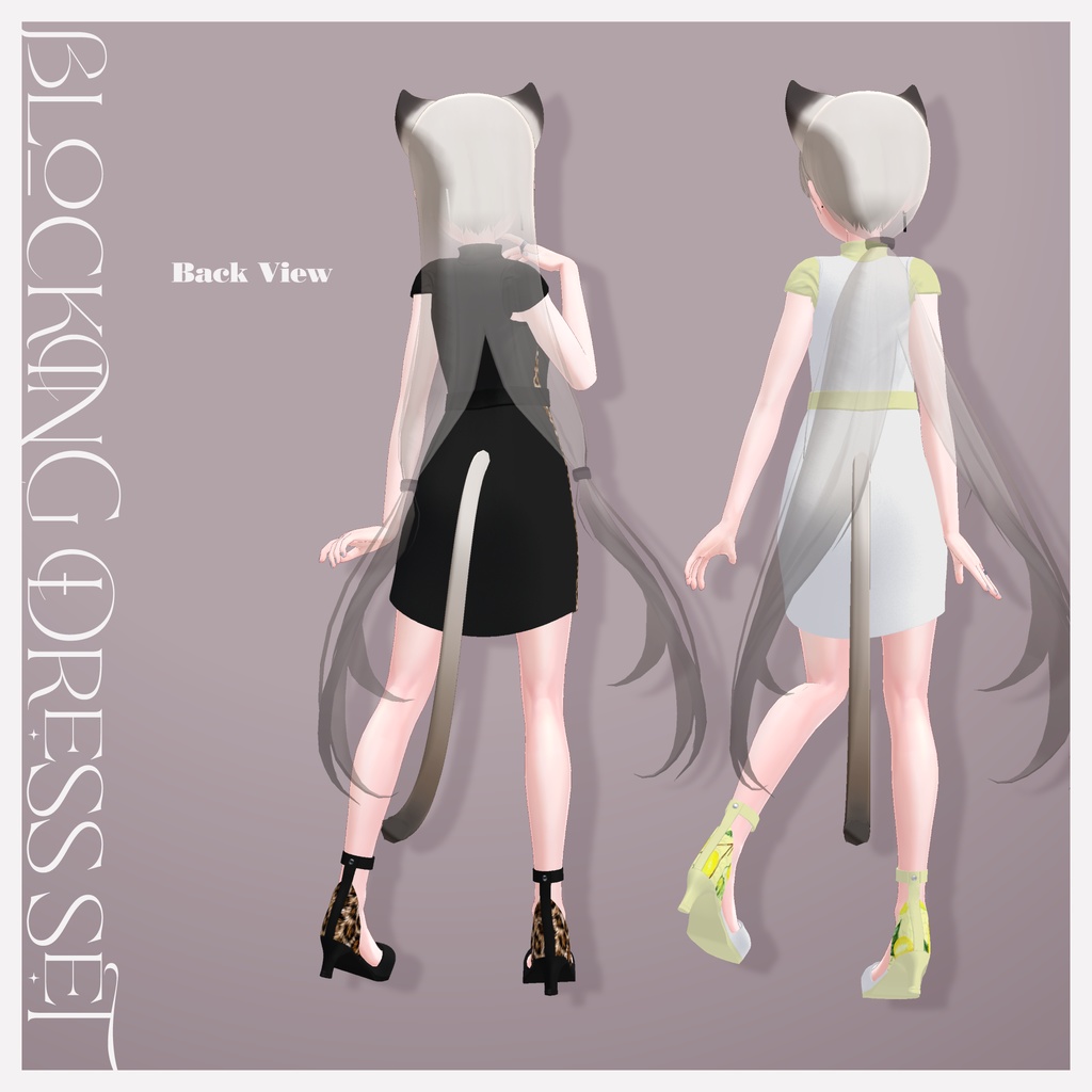 【NC's Cloth専用】Blocking Dress Set【Material・Texture】