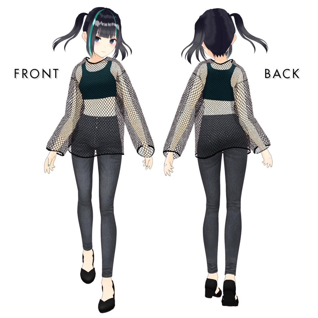 【#VRoid】メッシュプルオーバー