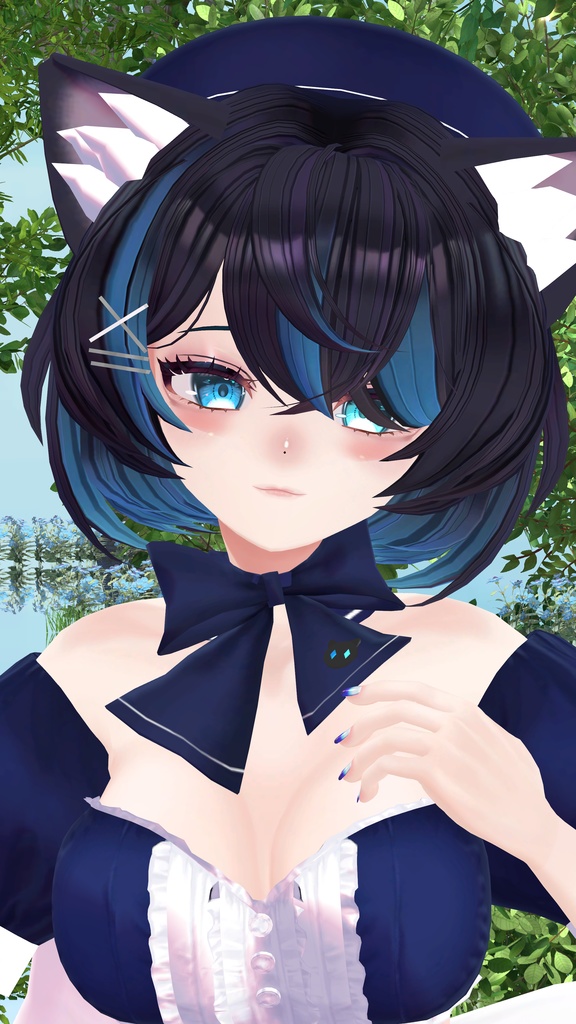 【VRChat想定】活動2周年記念ネコバッジ