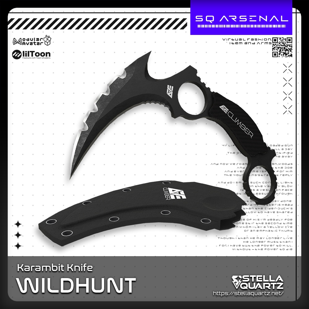 【ギミック付き3Dモデル】WILDHUNT-ワイルドハント-【カランビットナイフ】