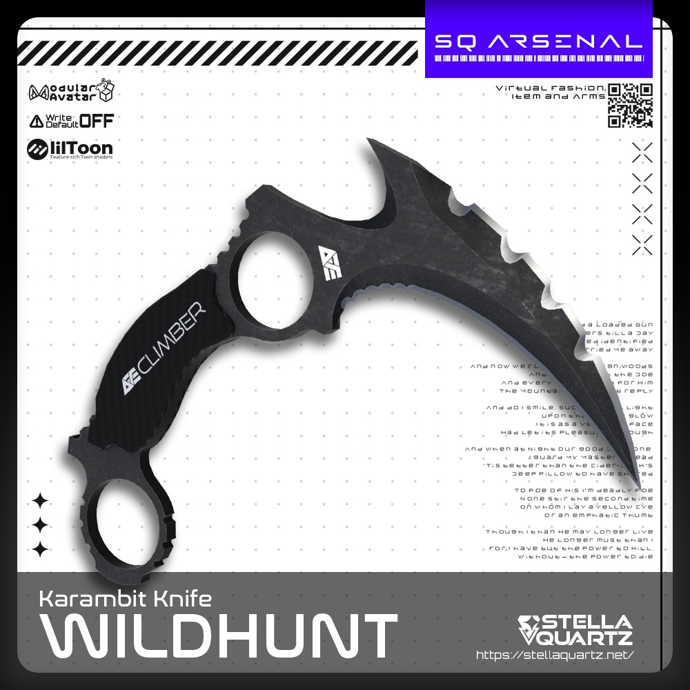 【オリジナル3Dモデル】WILDHUNT【カランビットナイフ】