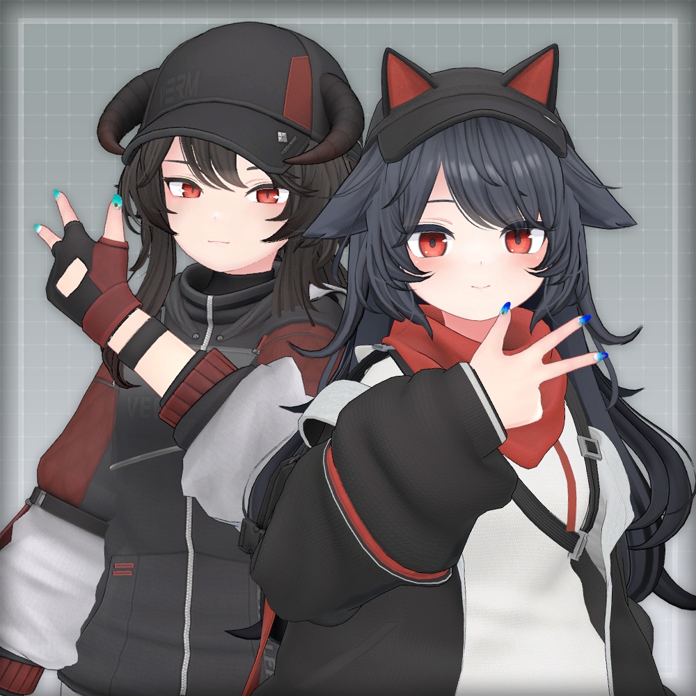 【オリジナル3Dモデル】SummerOceanNail【アバター対応ネイル】