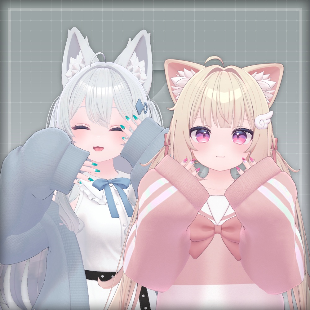 【オリジナル3Dモデル】SummerOceanNail【アバター対応ネイル】