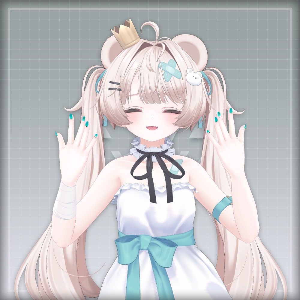 【オリジナル3Dモデル】SummerOceanNail【アバター対応ネイル】