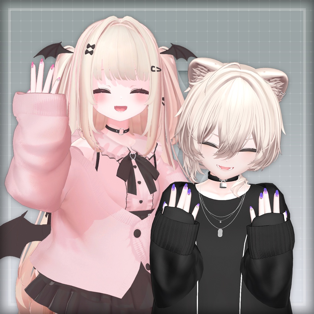 【オリジナル3Dモデル】SummerOceanNail【アバター対応ネイル】