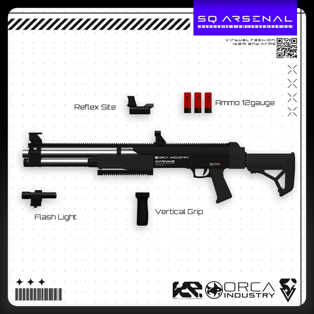 【ギミック付き3Dモデル】ORCS4-1206_WreckingBuddy-レッキングバディ-【セミオートショットガン】